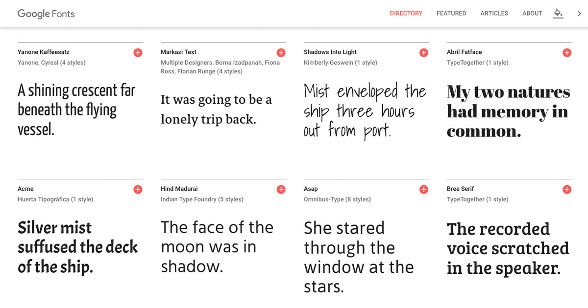 Google fonts